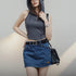Premium Women's A-Line Denim Skirt Shorts – Vintage Wide-Leg Summer Design with Detachable Detail